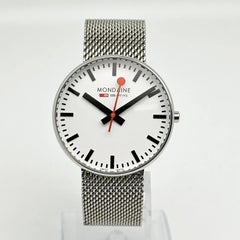 Mondaine Giant Stainless Steel Mesh Band Mens Quartz Watch MSX.4211B.SM