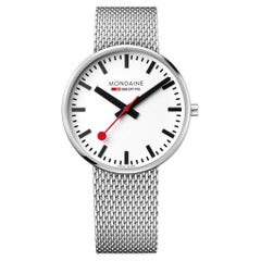 Mondaine Giant Stainless Steel Mesh Band Mens Quartz Watch MSX.4211B.SM