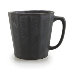 Monday Mug Matte Black Set of Four Coffee Mug Contemporary Glazed Porcelain