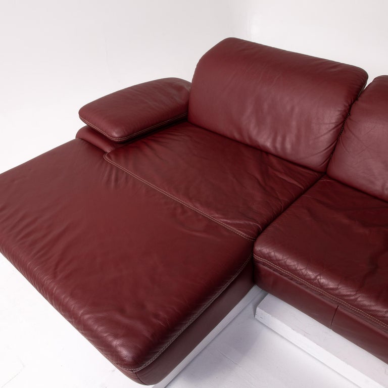 Mondo Clair Leather Corner Sofa Burdy Red Couch For At 1stdibs Mondo Clair Leather Corner Sofa, Contemporary Leather Corner Sofas Uk