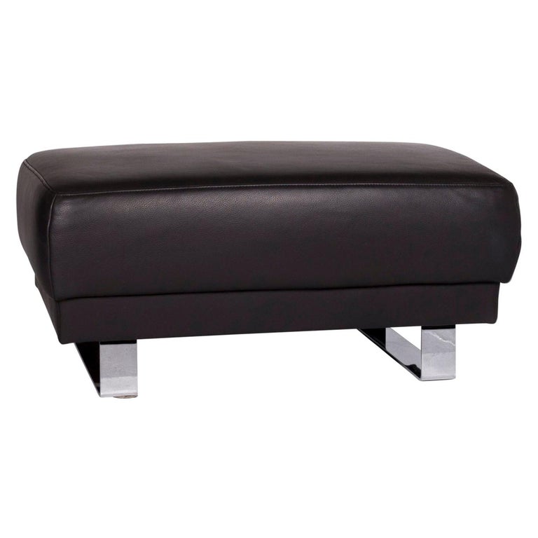 Mondo Designer Leder Hocker Anthrazit For Sale At 1stdibs