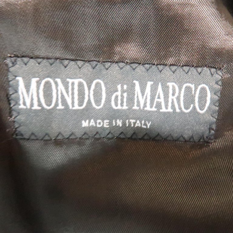 MONDO DI MARCO 42 Long Black Solid Wool Nehru Collar Sport Coat For ...