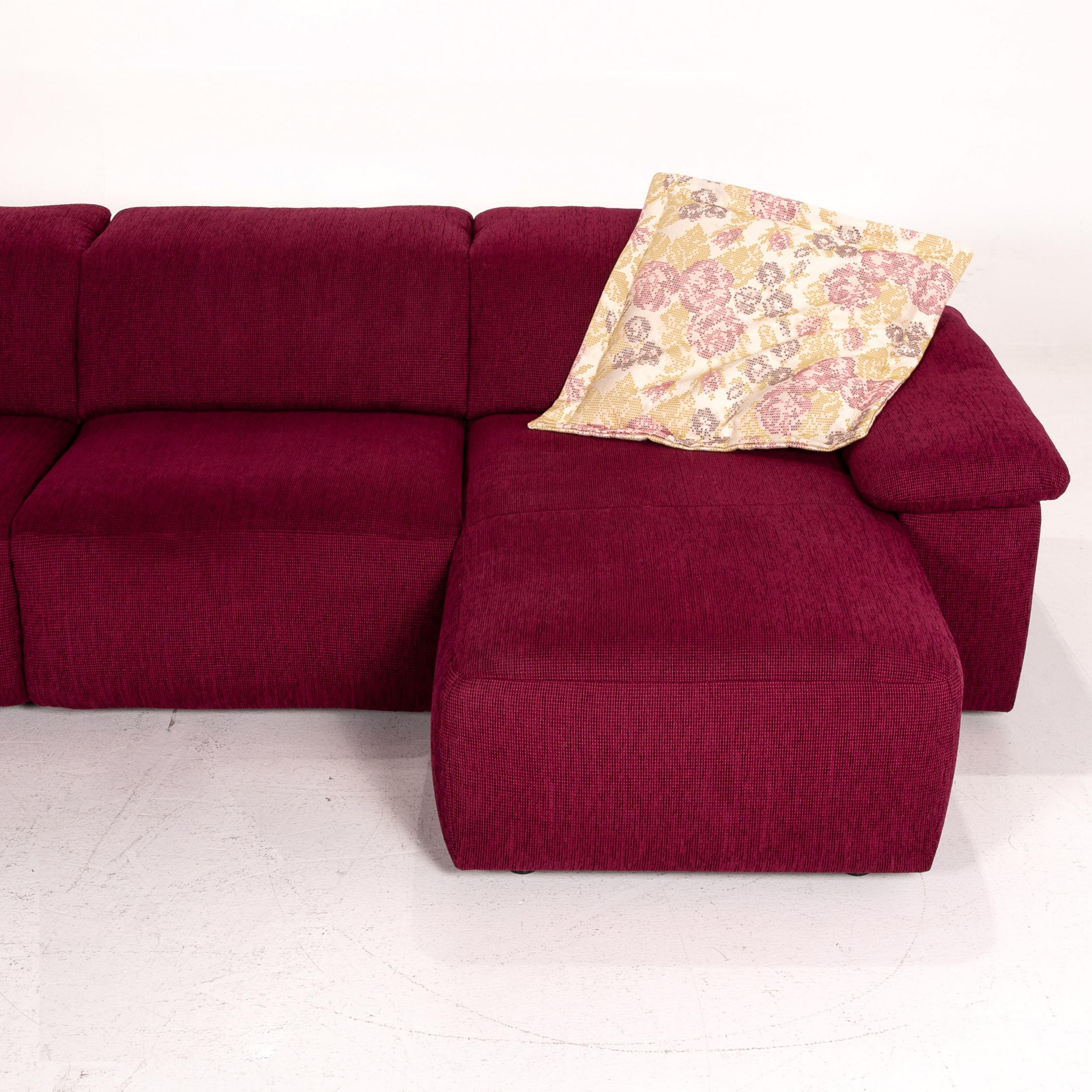 Mondo Fabric Corner Sofa Electrical Function Purple Berry Relax Function Sofa For Sale 4