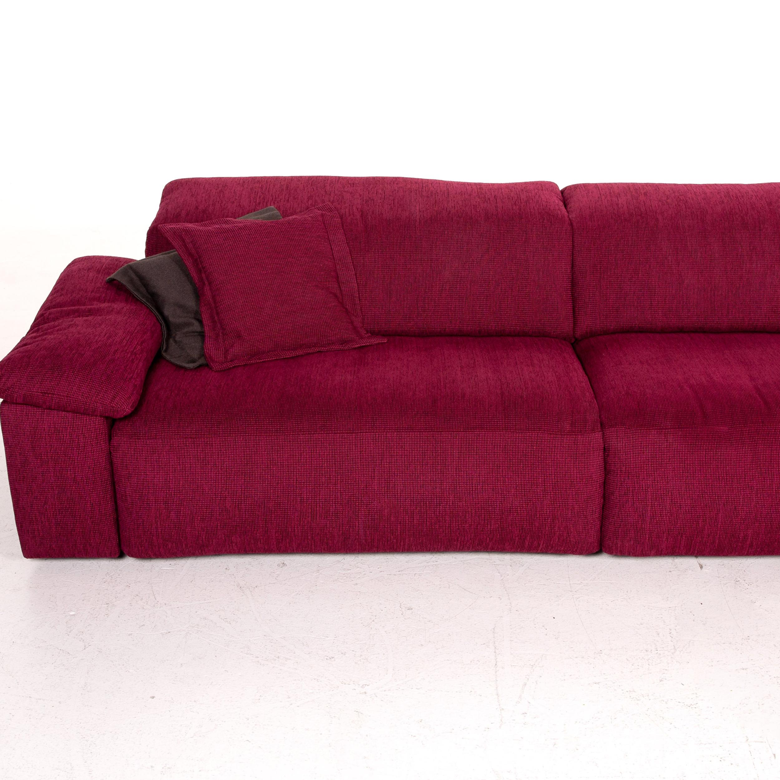 Mondo Fabric Corner Sofa Electrical Function Purple Berry Relax Function Sofa For Sale 5