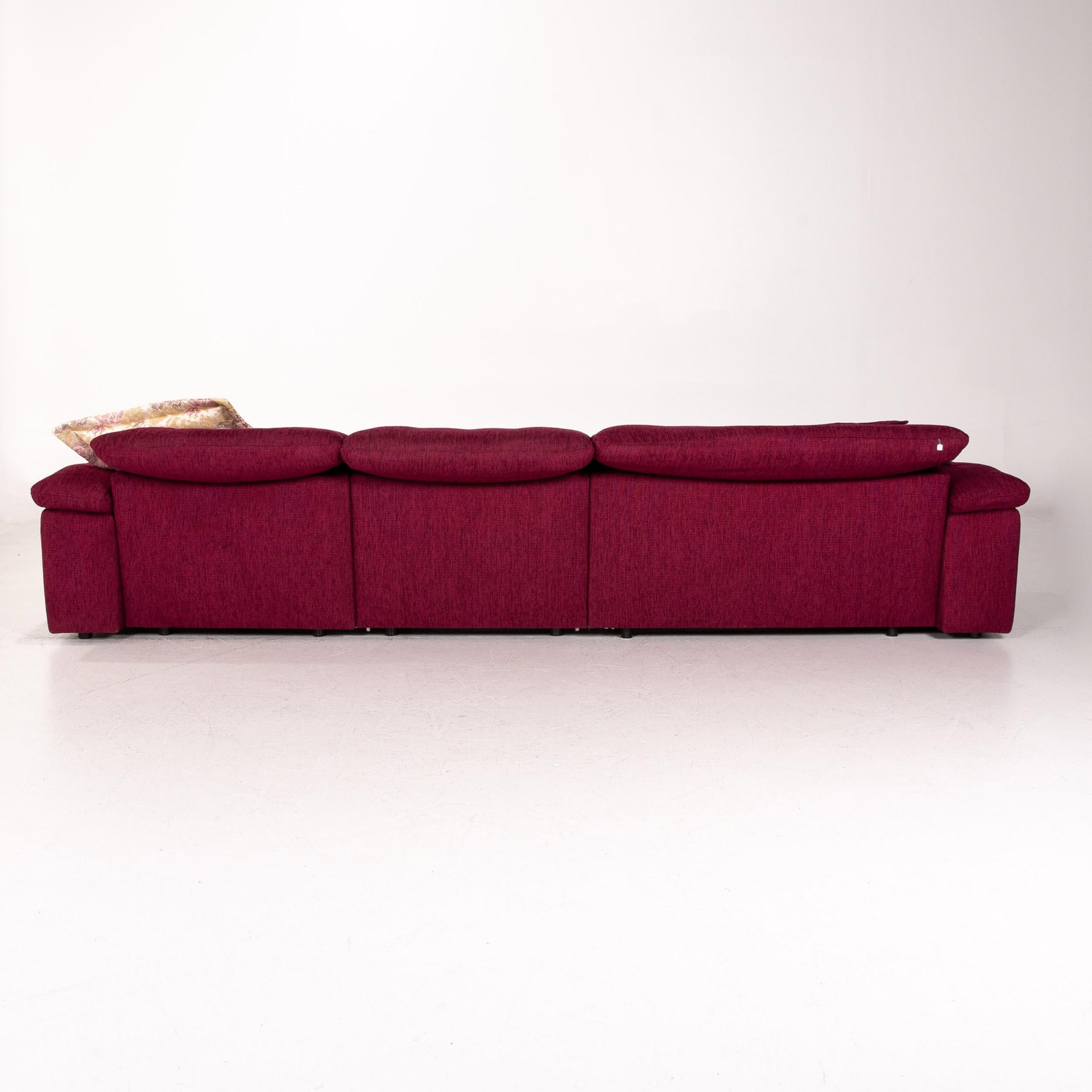 Mondo Fabric Corner Sofa Electrical Function Purple Berry Relax Function Sofa For Sale 7