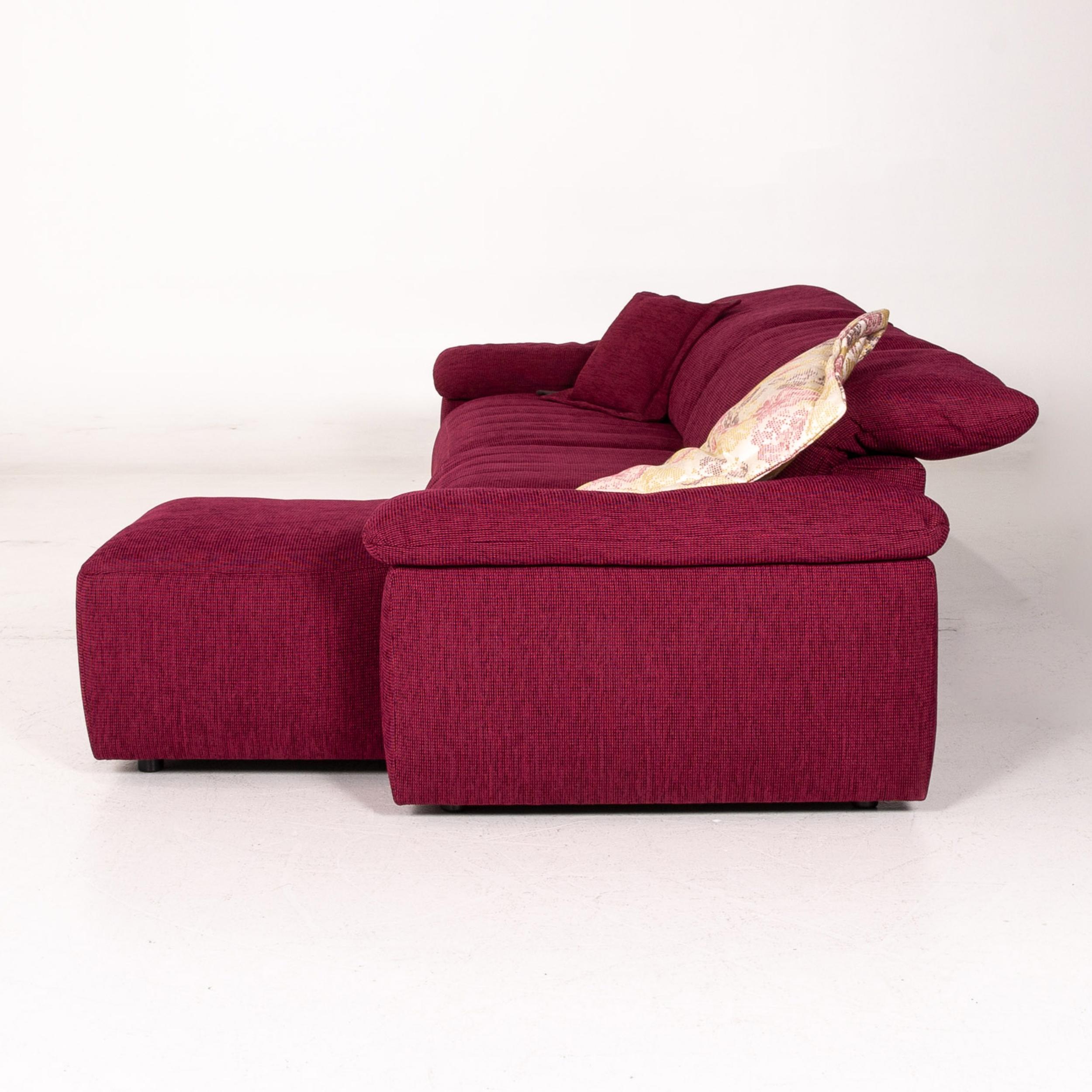 Mondo Fabric Corner Sofa Electrical Function Purple Berry Relax Function Sofa For Sale 8