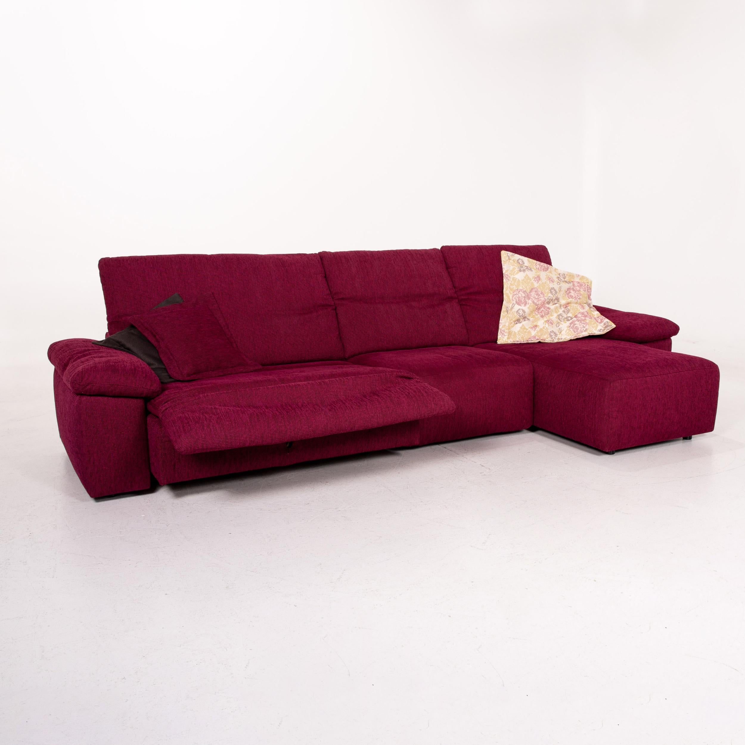 Modern Mondo Fabric Corner Sofa Electrical Function Purple Berry Relax Function Sofa For Sale