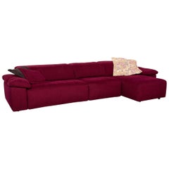 Mondo Fabric Corner Sofa Electrical Function Purple Berry Relax Function Sofa