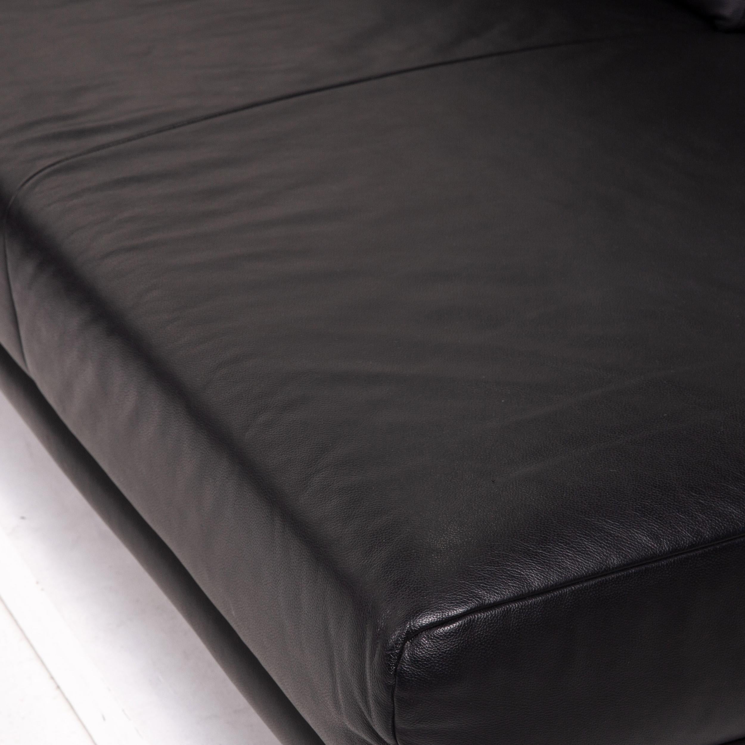 Modern Mondo Leather Corner Sofa Black Sofa Couch For Sale
