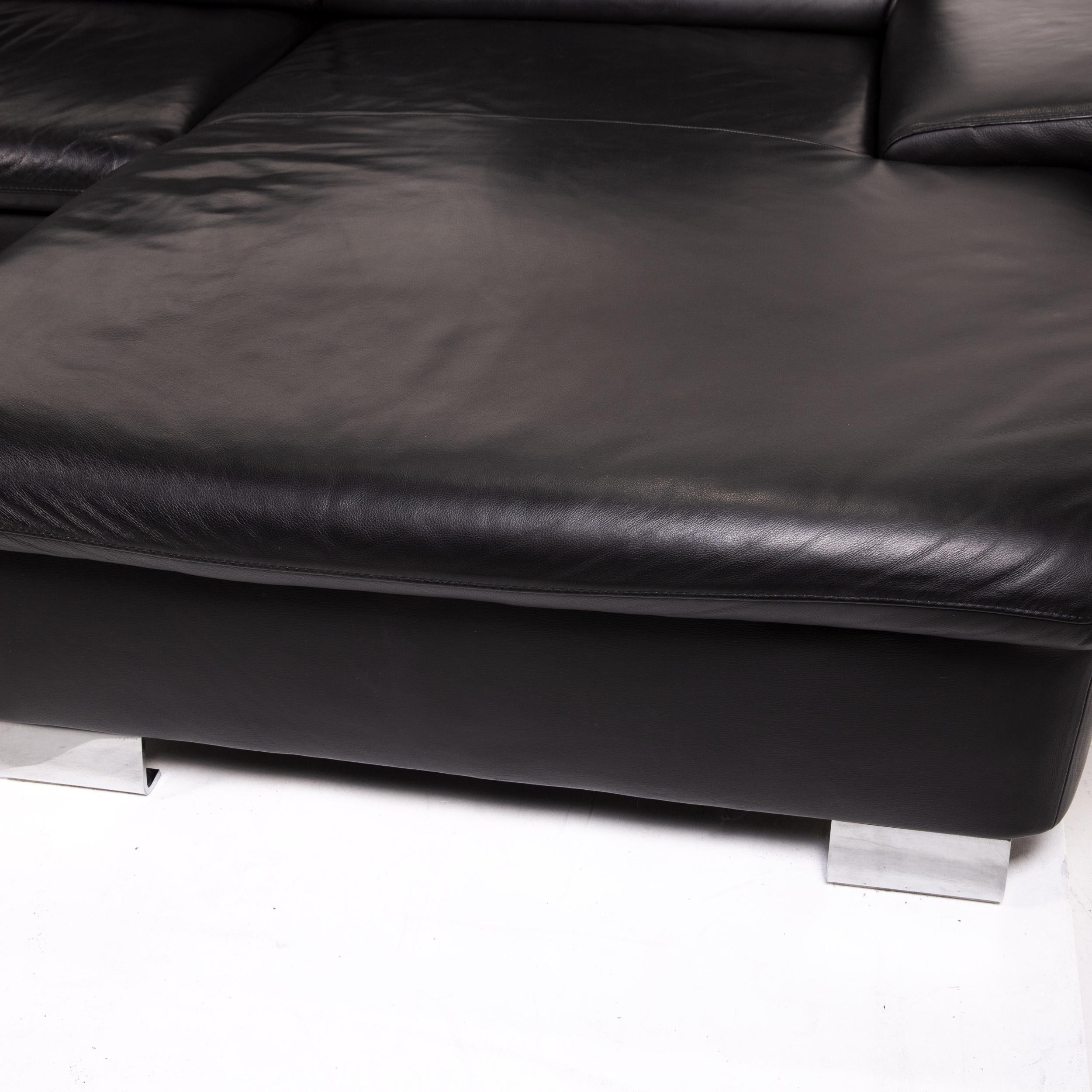 Modern Mondo Leather Corner Sofa Black Sofa Function Sleep Function Sofa Bed Couch For Sale