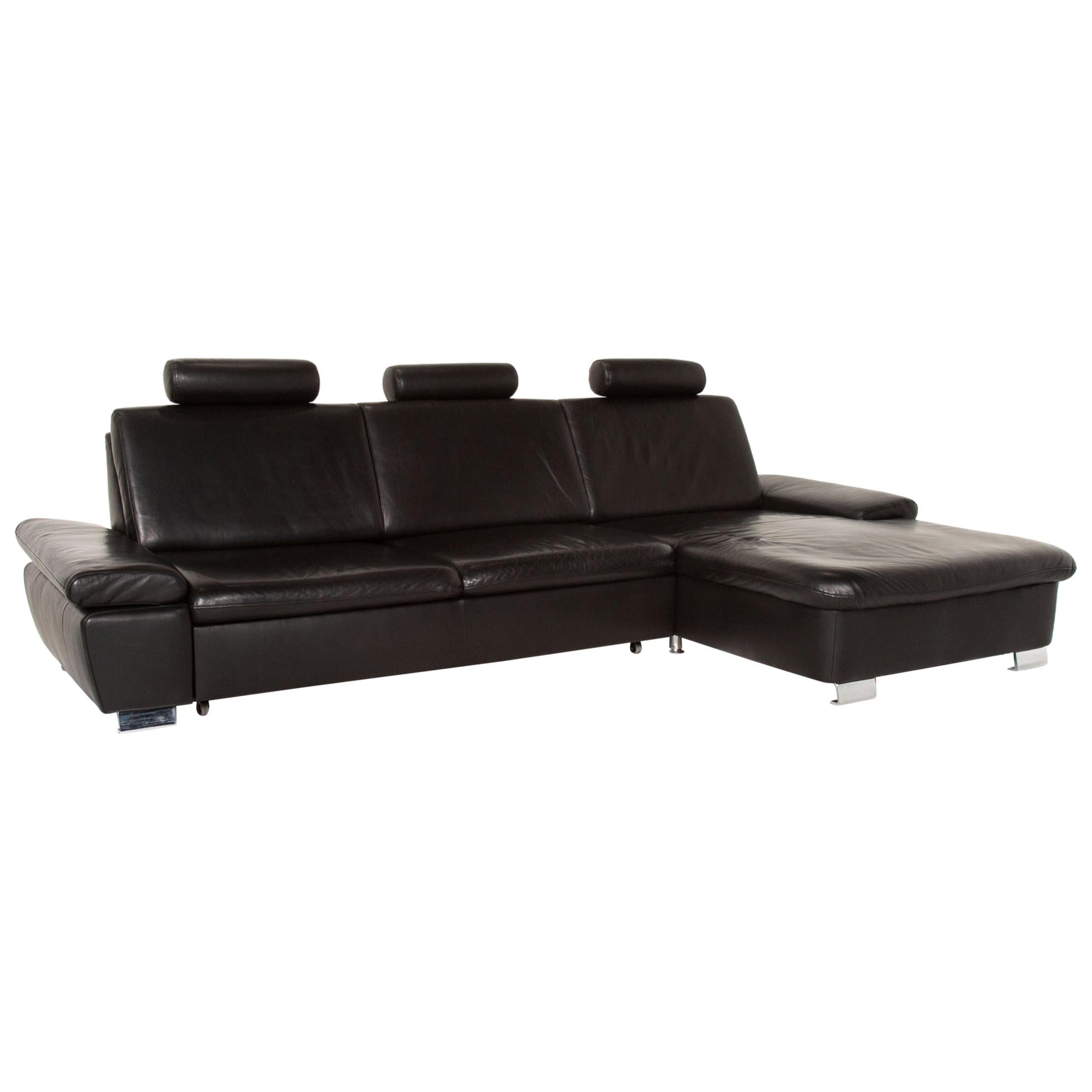 Mondo Leather Corner Sofa Black Sofa Function Sleep Function Sofa Bed Couch For Sale