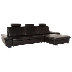 Mondo Leather Corner Sofa Black Sofa Function Sleep Function Sofa Bed Couch