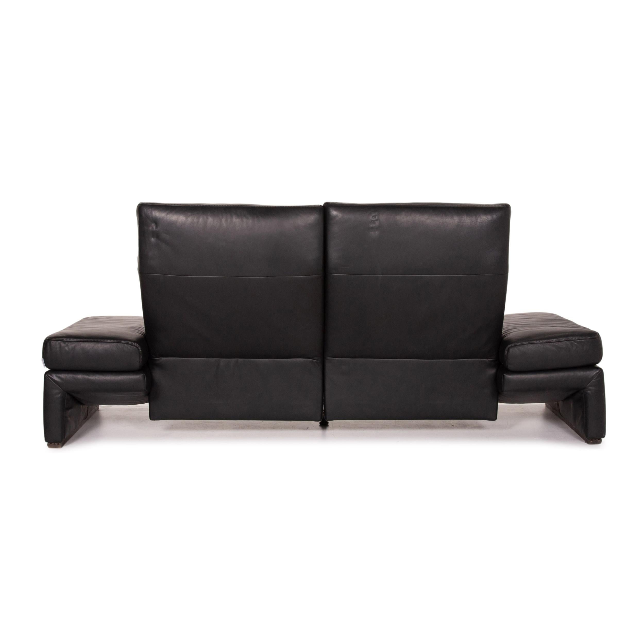Mondo Leather Sofa Black Three-Seat Electrical Function Relaxation Function 6