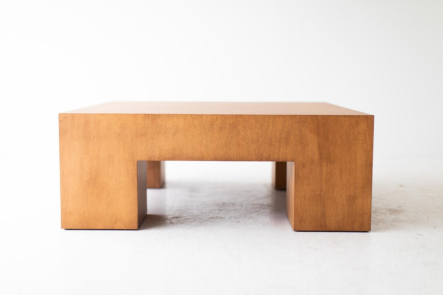 Mondo Modern Coffee Table in Maple In New Condition For Sale In Oak Harbor, OH