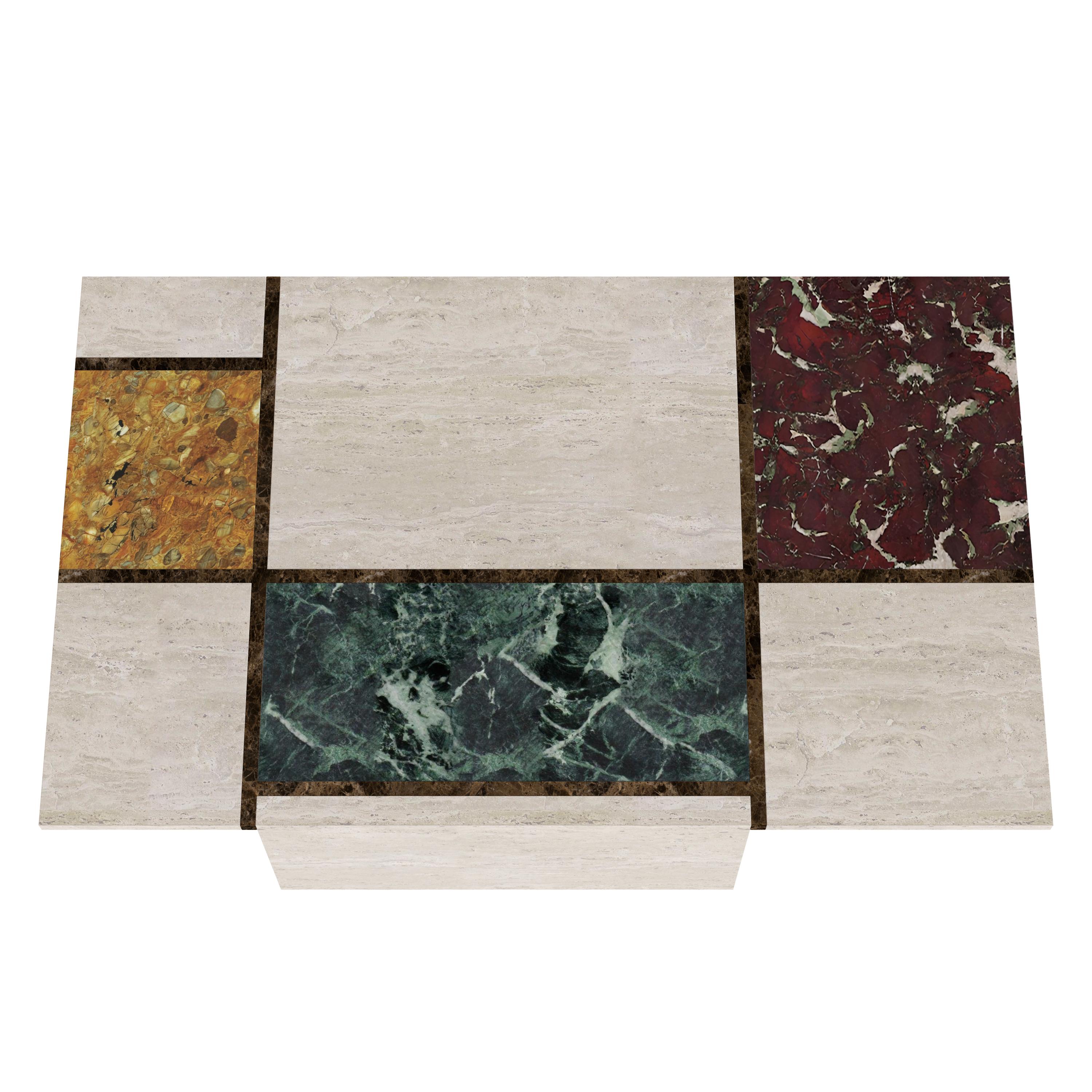 Brazilian Mondrian Coffee Table, Limited Edition by Gabriela Campos For Sale
