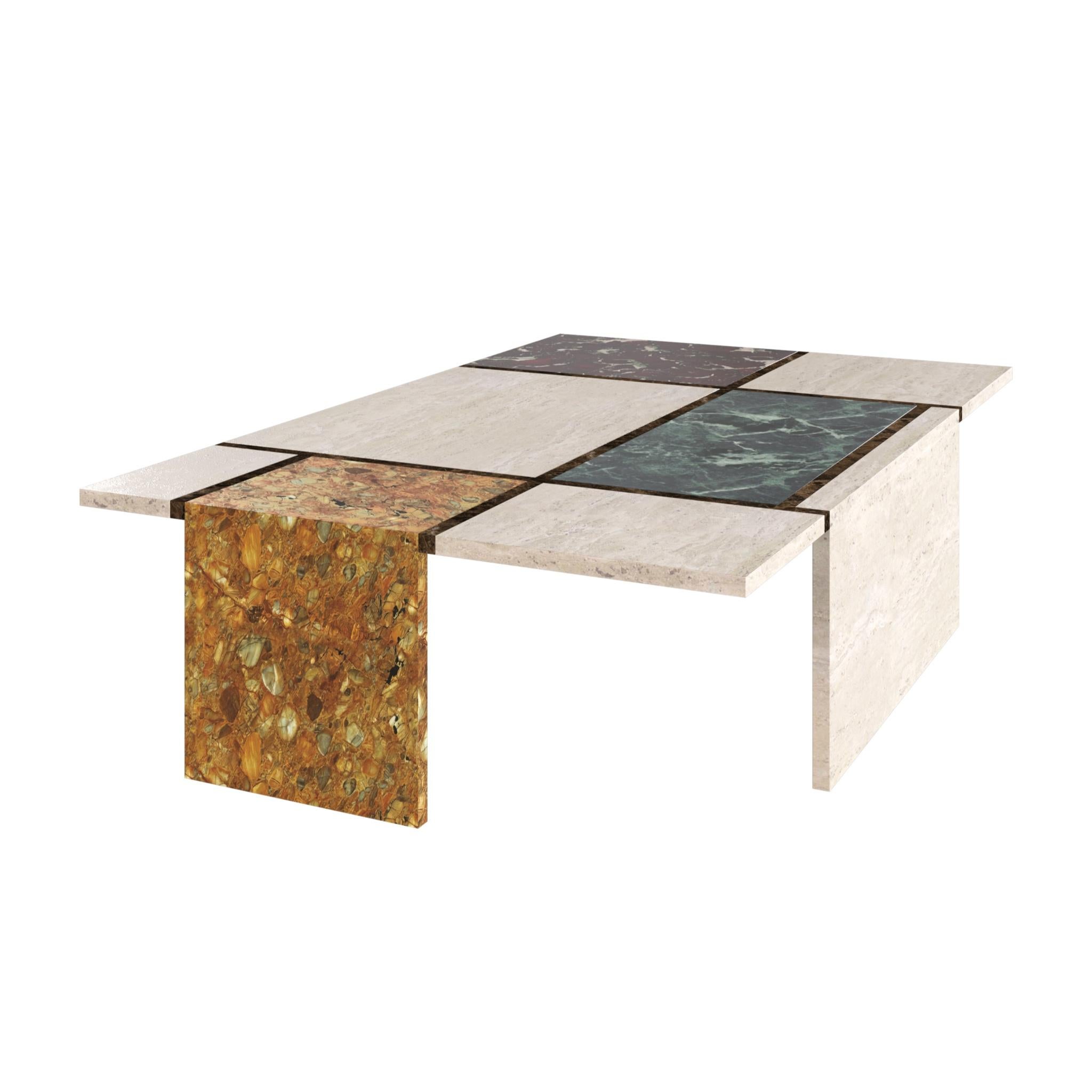 Contemporary Mondrian Coffee Table, Limited Edition by Gabriela Campos For Sale