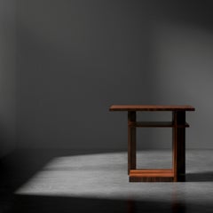 Mesa auxiliar "Mondrian" de madera de ébano a la manera de Pierre Chareau