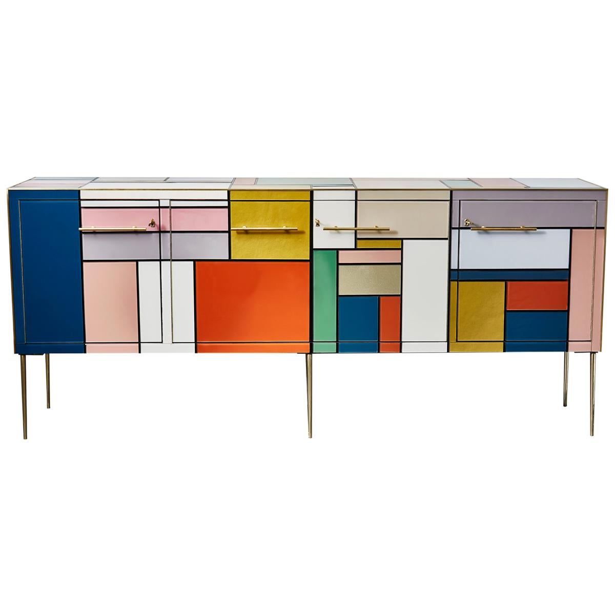 "Mondrian" Inspired Sideboard by Studio Glustin