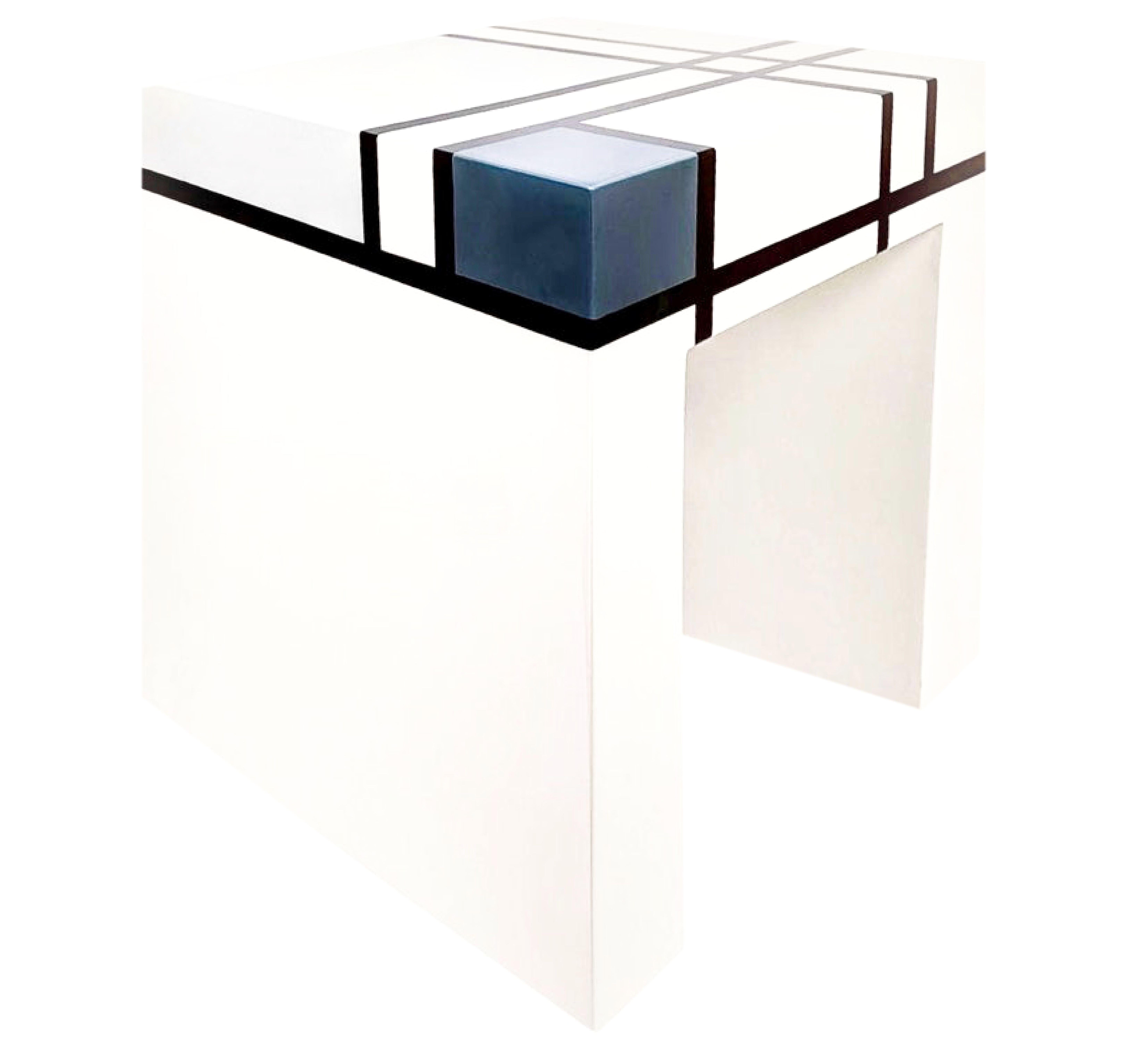Contemporary Mondrian Limited Edition Hand-Lacquered Cube Table, Barneys New York, 2007