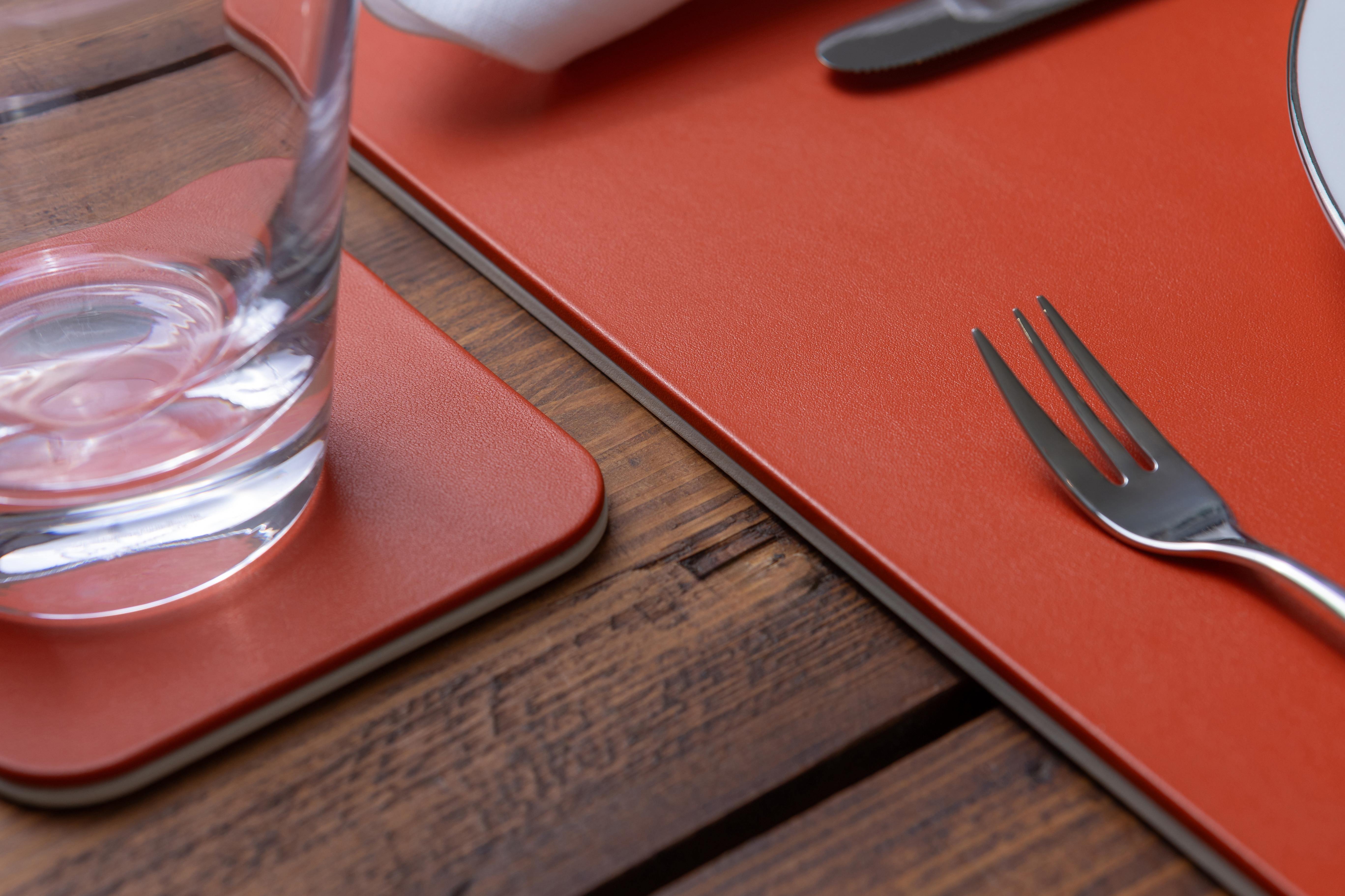 Moderno MONDRIAN – Rectangular Placemat – Spritz Orange & Luna White in vendita
