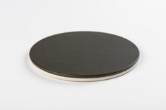 MONDRIAN - Round Coasters Flat Set - 6 pieces - Agave Green & Luna White