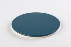 MONDRIAN - Round Coasters Flat Set - 6 pieces - Amalfi Blue & Luna White