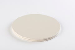 MONDRIAN - Round Coasters Flat Set - 6 pieces - Luna White & Luna White