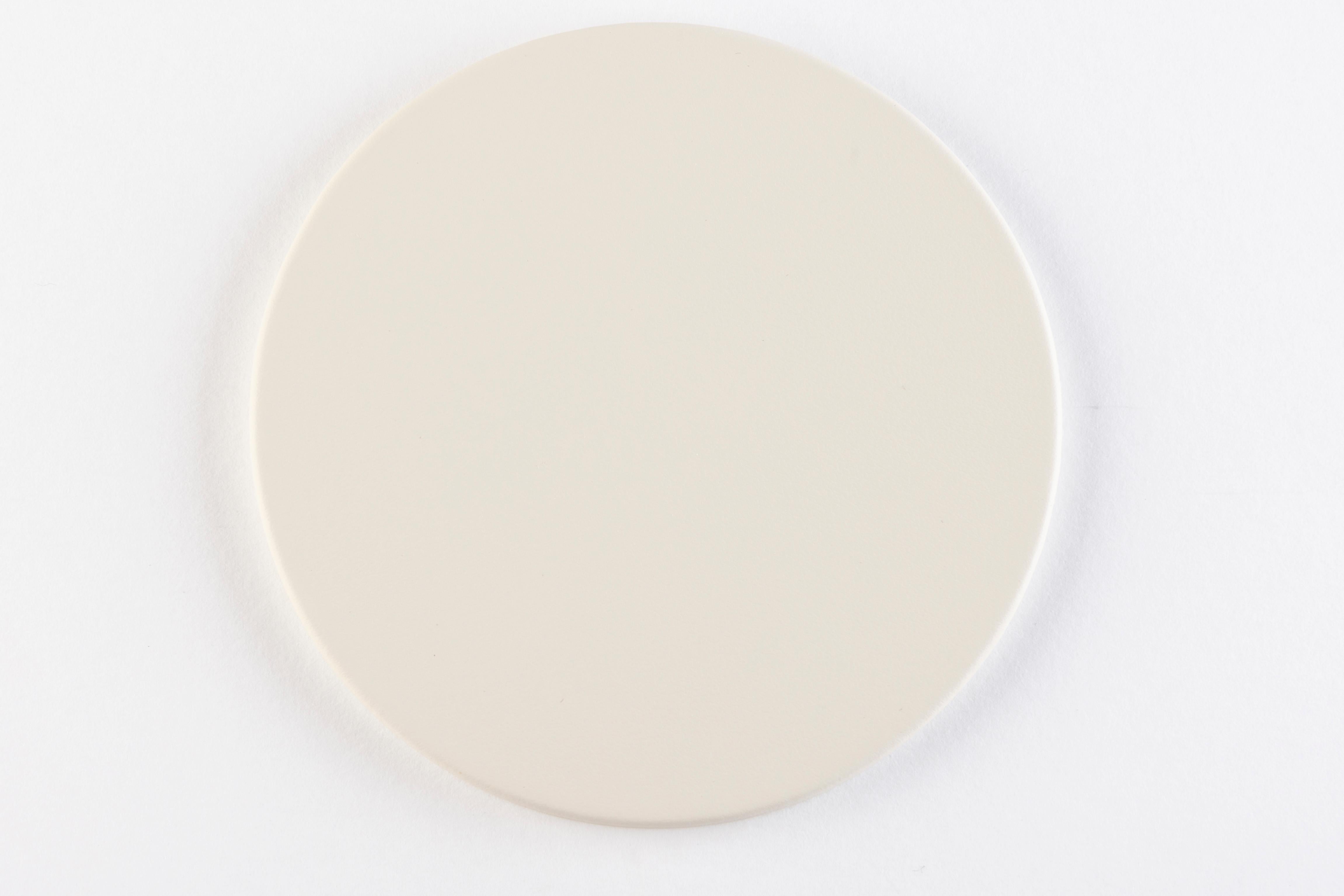 Moderne MONDRIAN – Round Coasters Flat Set – 6 pieces – Luna White & Luna White en vente