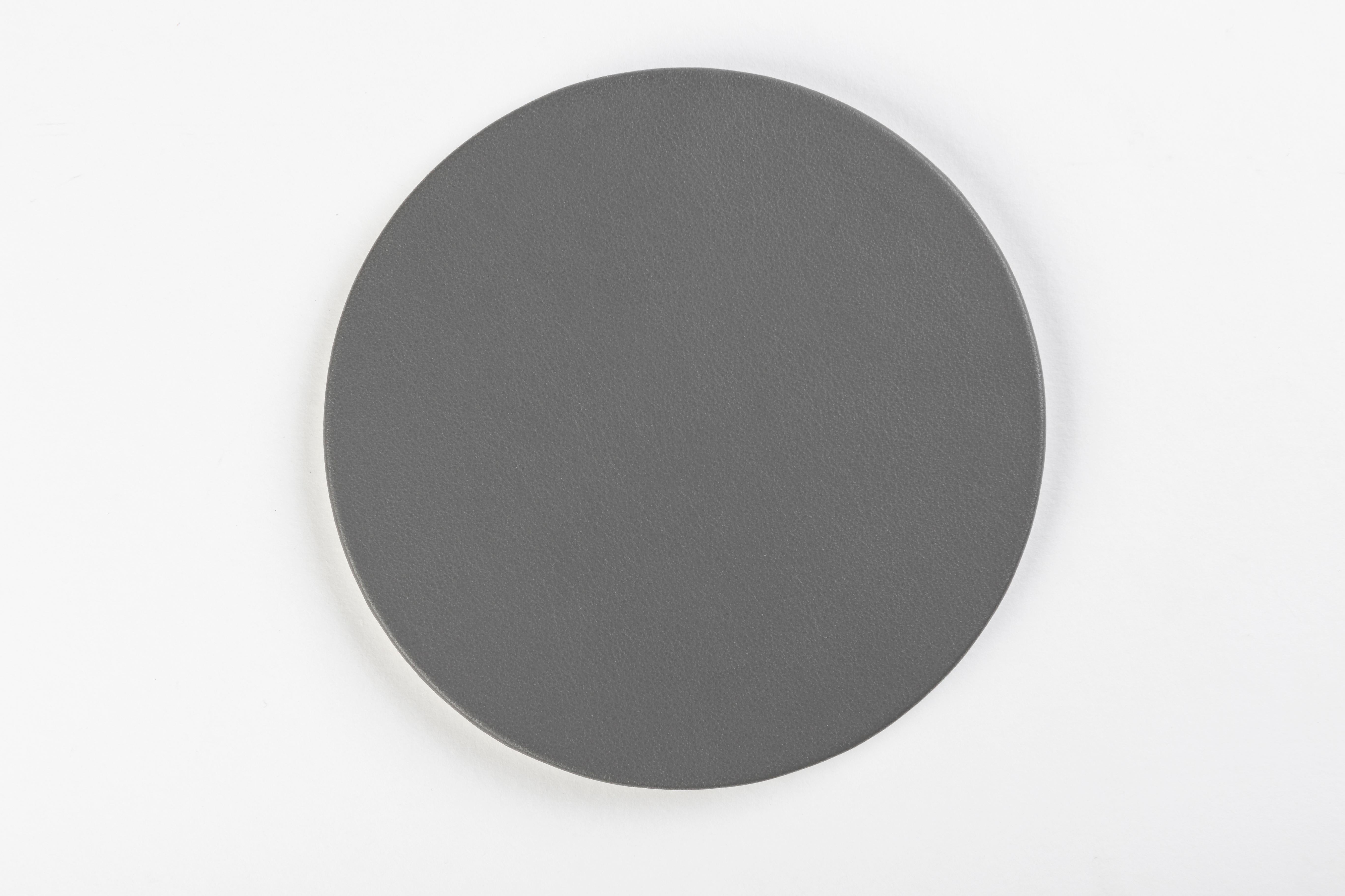 Moderno MONDRIAN – Round Coasters Flat Set – 6 pieces – Pietra Grey & Luna White in vendita