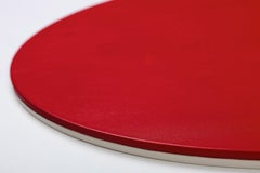 MONDRIAN - Runder Tischsets - Dunkelkirschrot & Schneeweiß