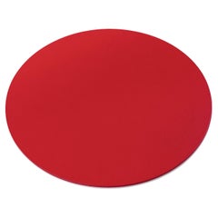 Mondrian - Tovaglietta rotonda - Rosso ciliegia scuro e bianco neve