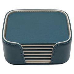 MONDRIAN – Square Coasters Flat Set – 6 pieces – Amalfi Blue