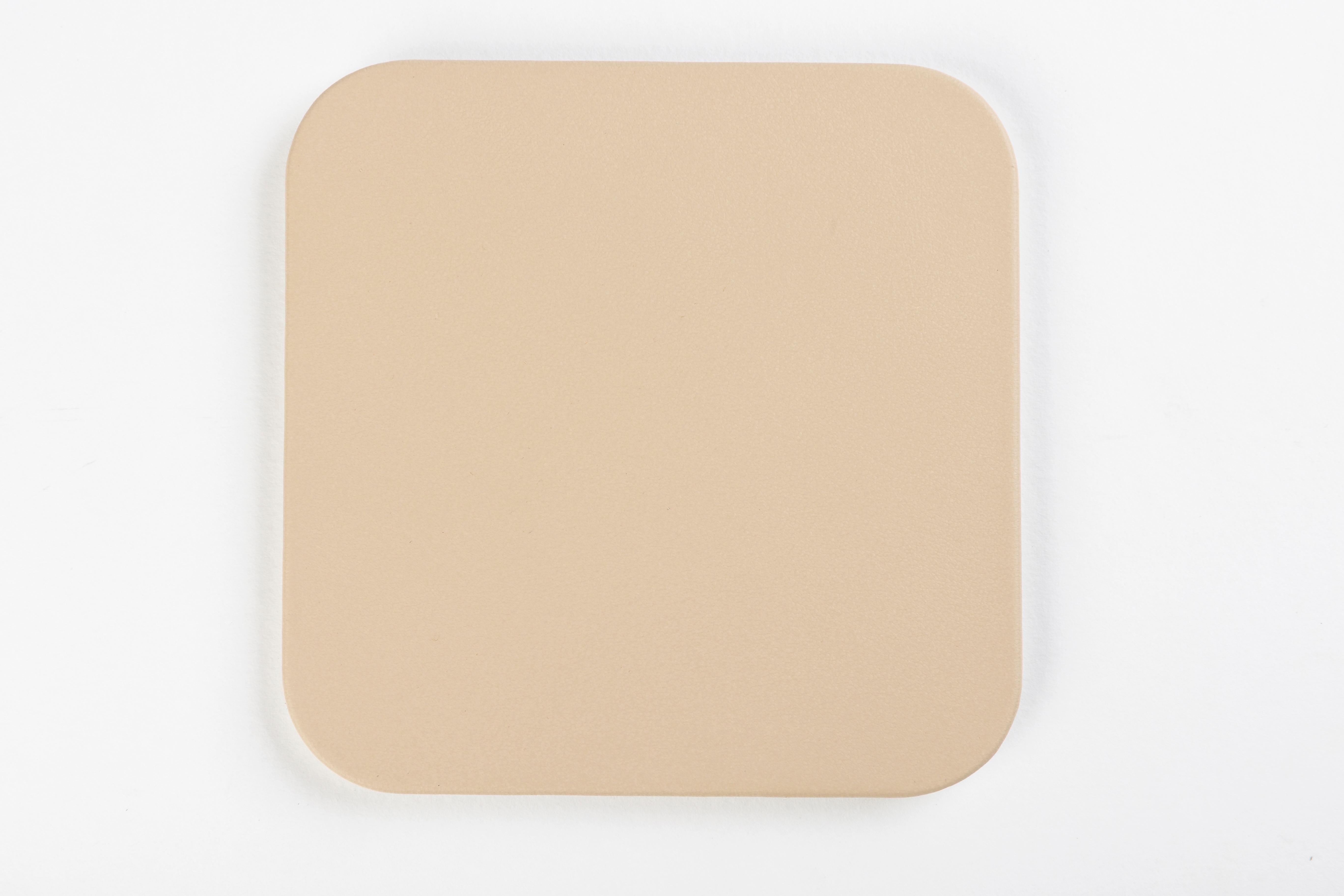 Moderno MONDRIAN – Square Coasters Flat Set – 6 pieces – Cappuccino Beige in vendita