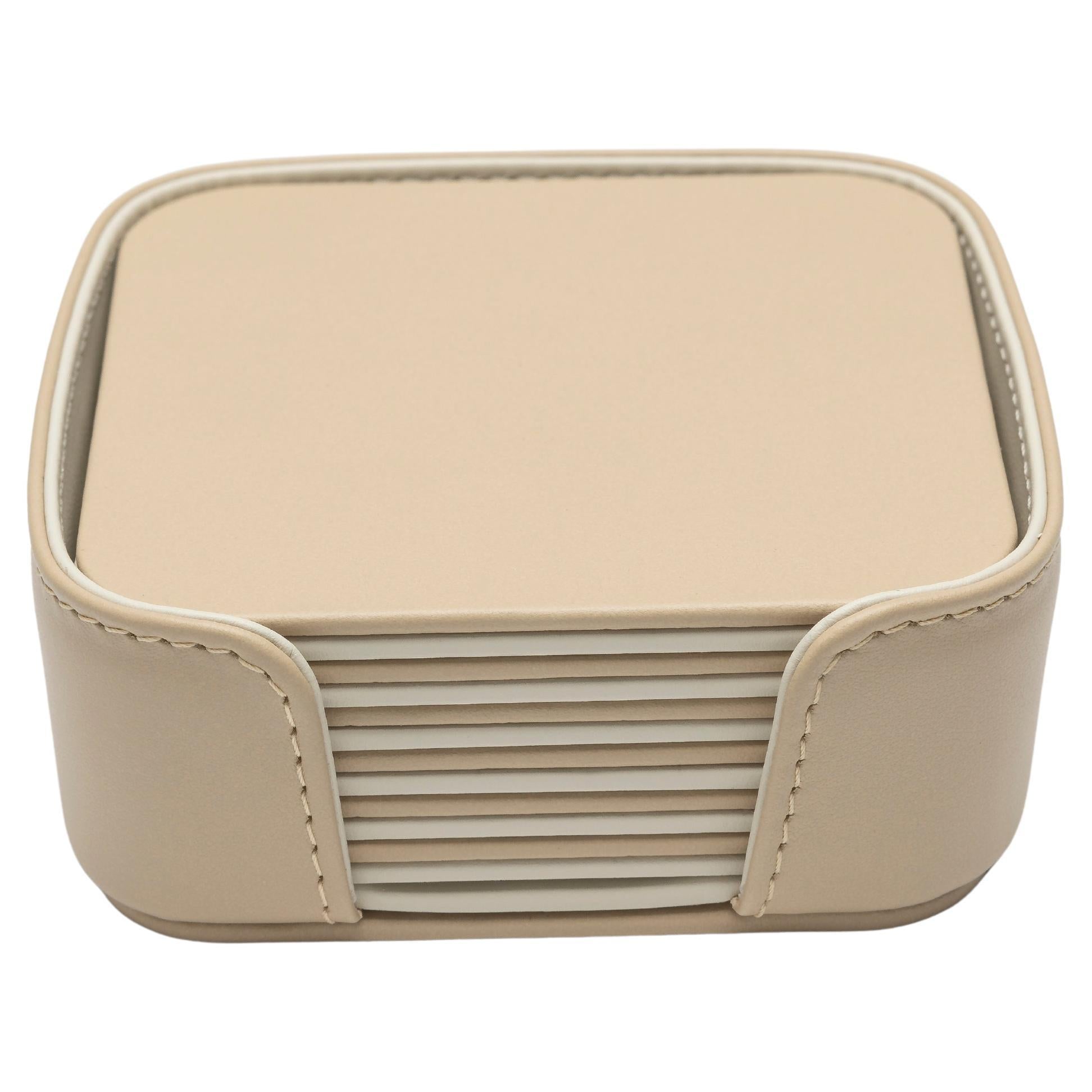 MONDRIAN – Square Coasters Flat Set – 6 pieces – Cappuccino Beige