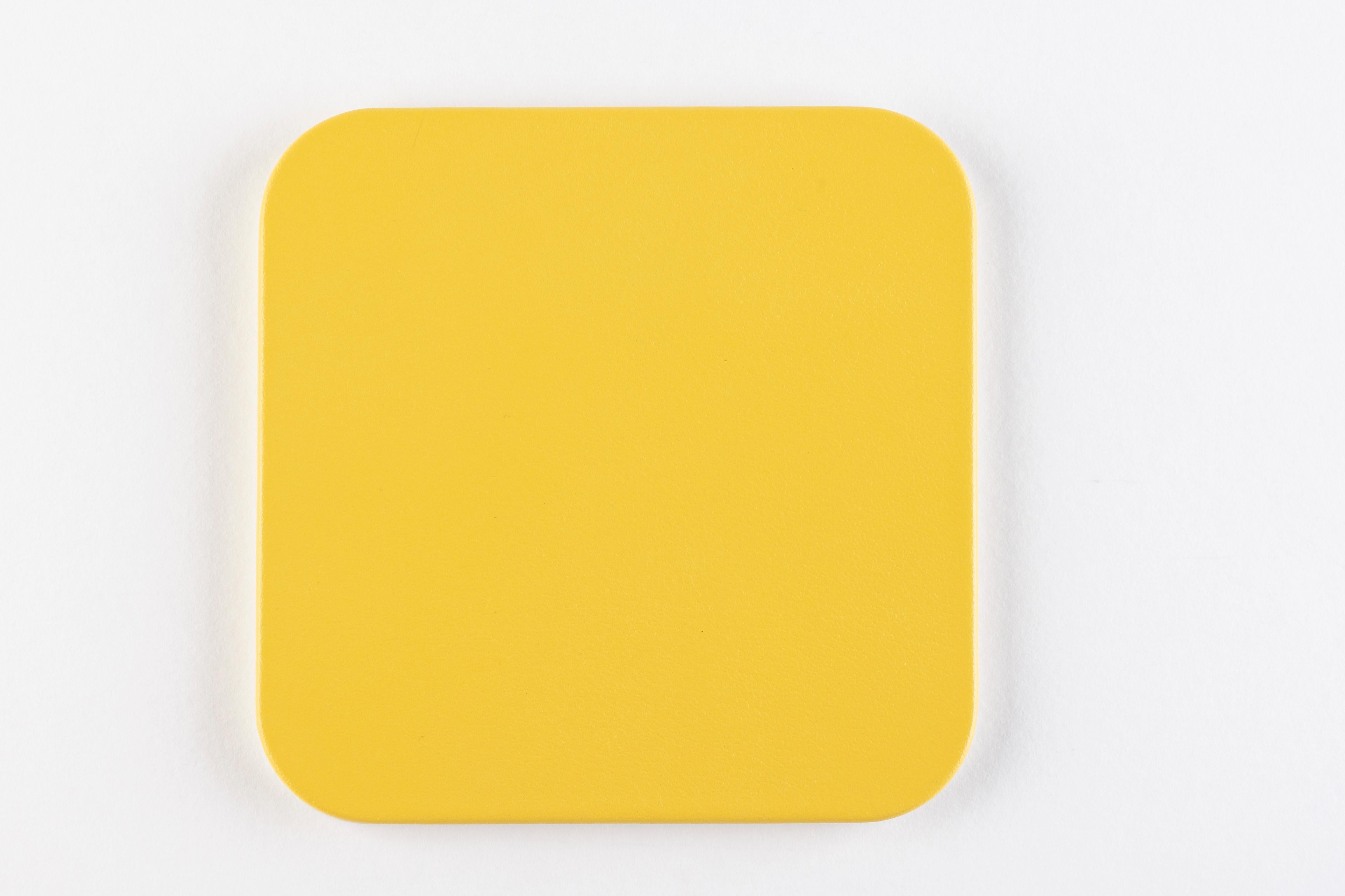 Moderno MONDRIAN – Square Coasters Flat Set – 6 pieces – Cedro Yellow in vendita