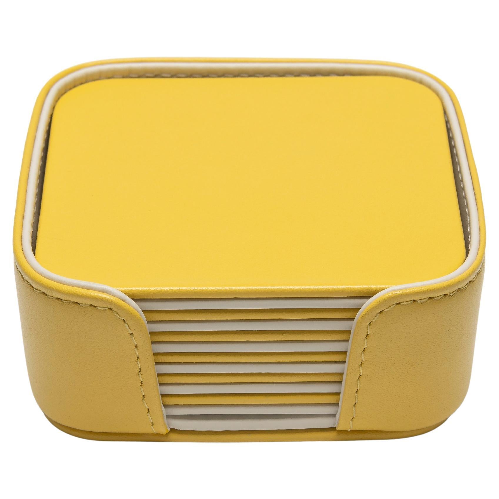 MONDRIAN – Square Coasters Flat Set – 6 pieces – Cedro Yellow