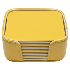 MONDRIAN – Square Coasters Flat Set – 6 pieces – Cedro Yellow