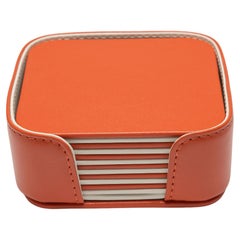MONDRIAN – Square Coasters Flat Set – 6 pieces – Spritz Orange