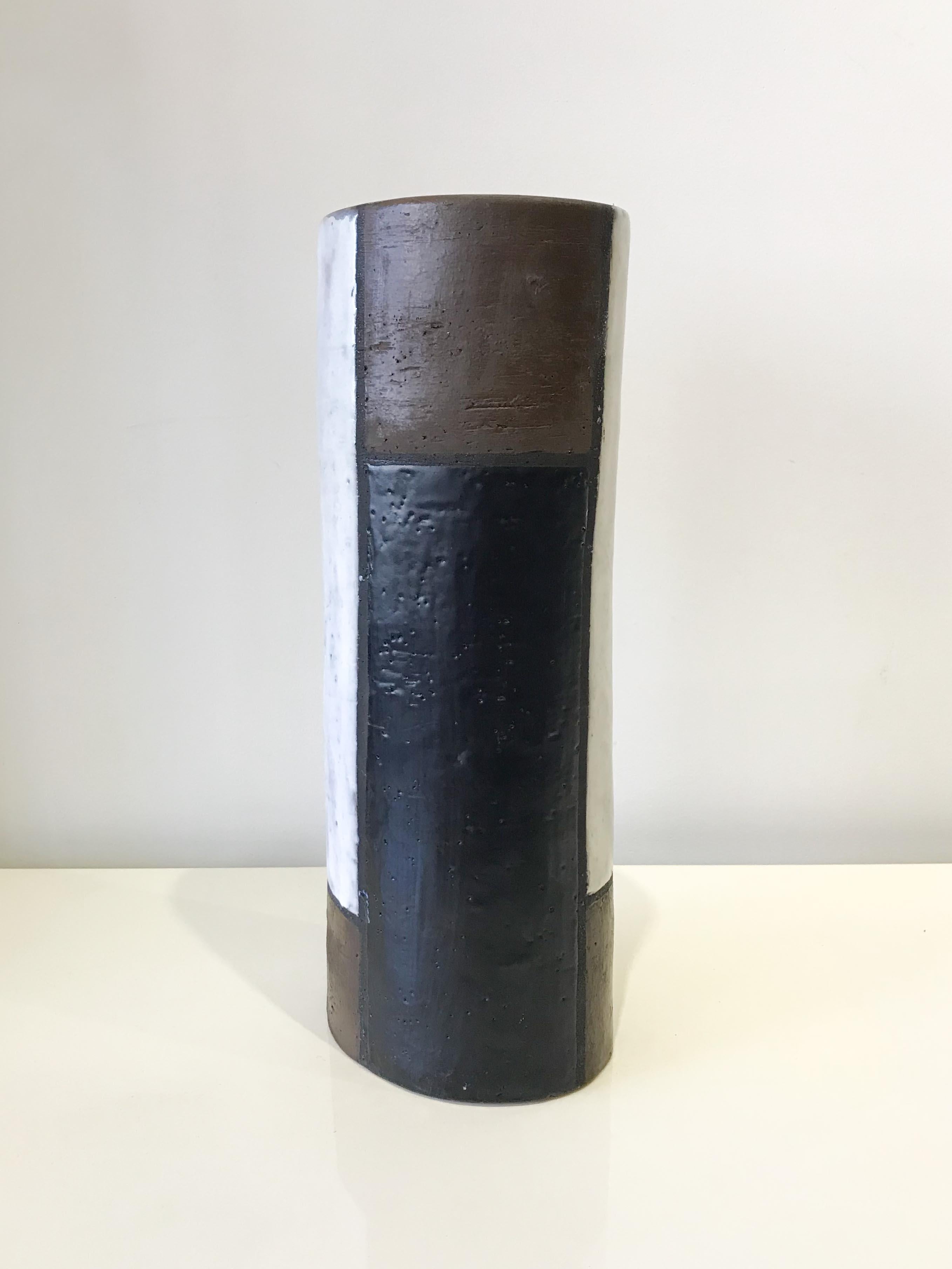 Mid-Century Modern Mondrian Vase by Aldo Londi for Bitossi