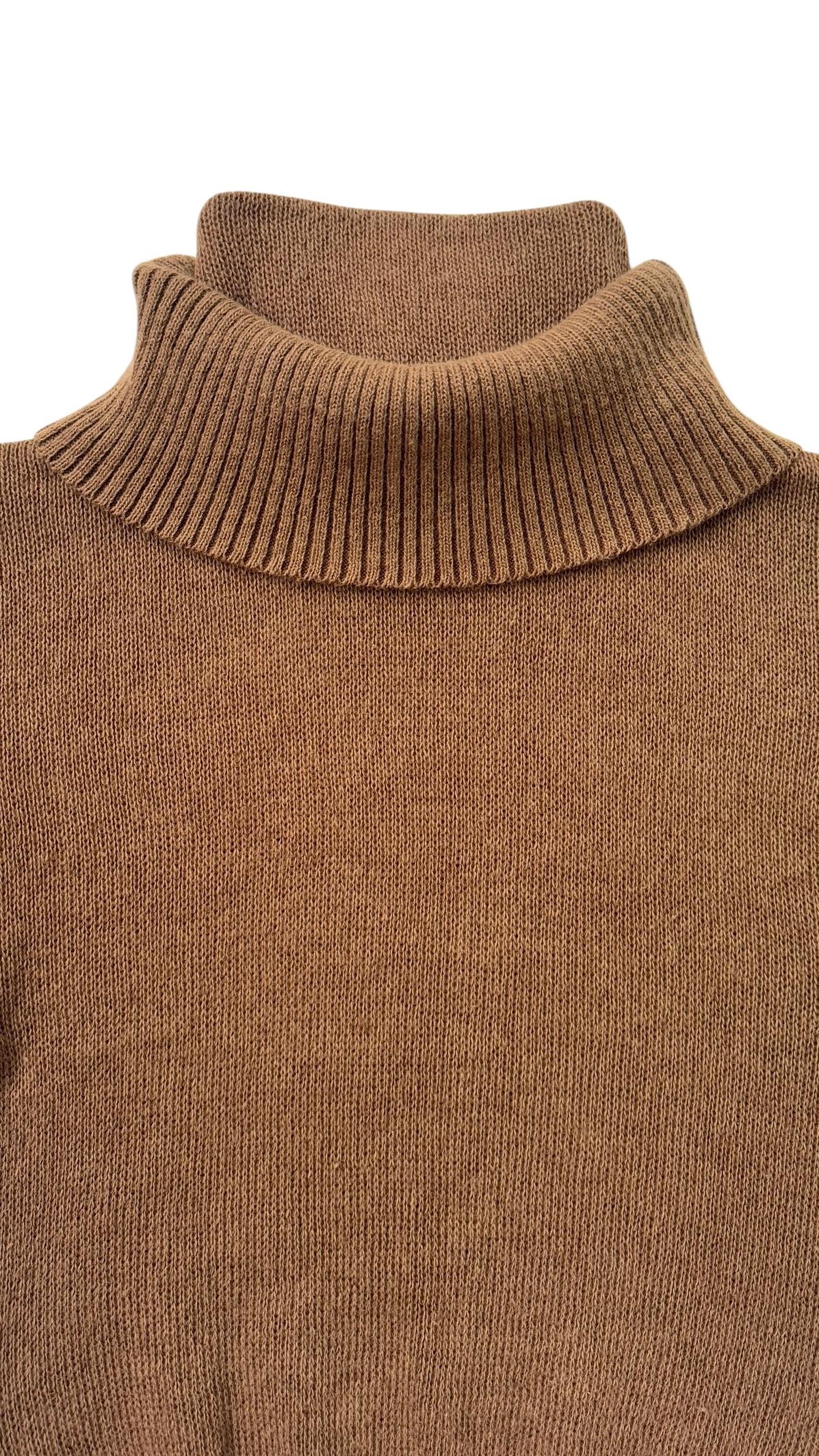 Mondrian Rollkragenpullover aus Wolle mit Wildledereinsätzen an den Ärmeln im Angebot 2