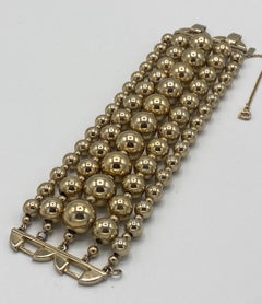 Monet 1950s 5 Strand Bead Bracelet