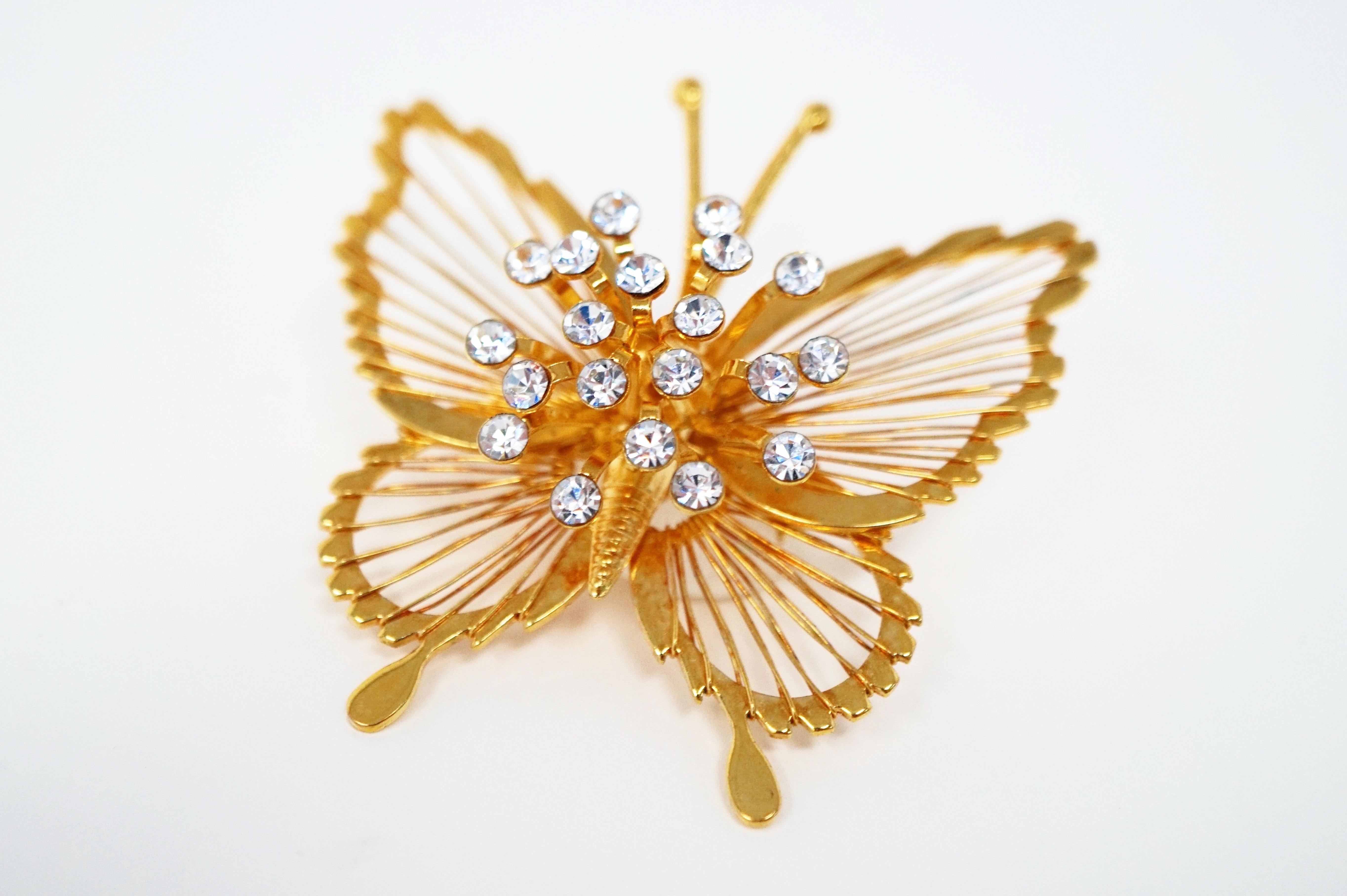 monet gold butterfly pin