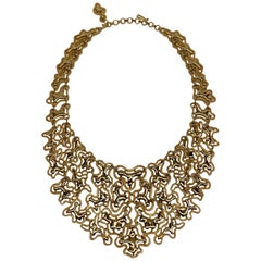 Monet 1974 Collection "Mandira" Collier bavoir en or