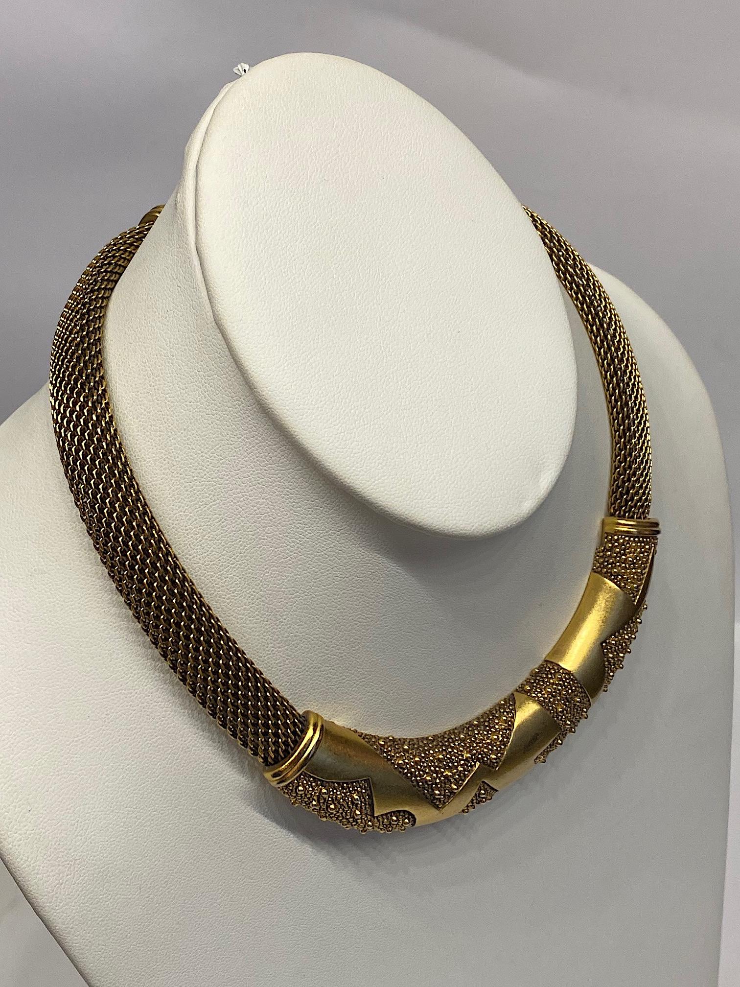 Monet 1980s Abstract Woven Collar Necklace In Good Condition In New York, NY