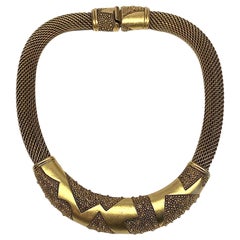 Vintage Monet 1980s Abstract Woven Collar Necklace