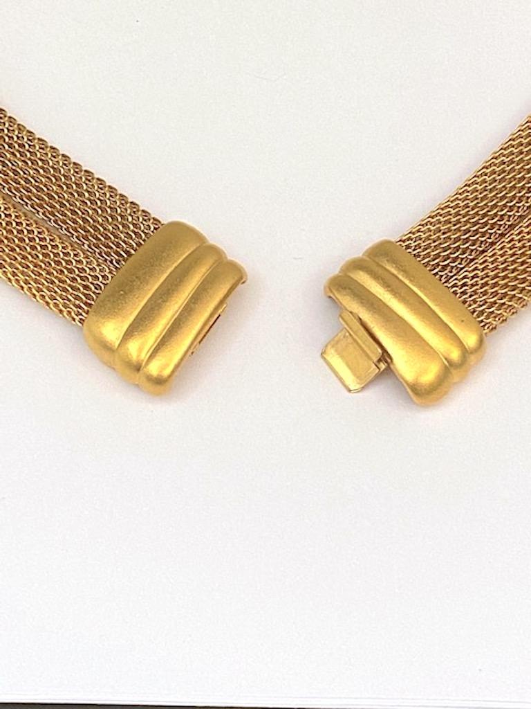 Women's Monet 1980s Art Deco Revival Gold Collar Necklace