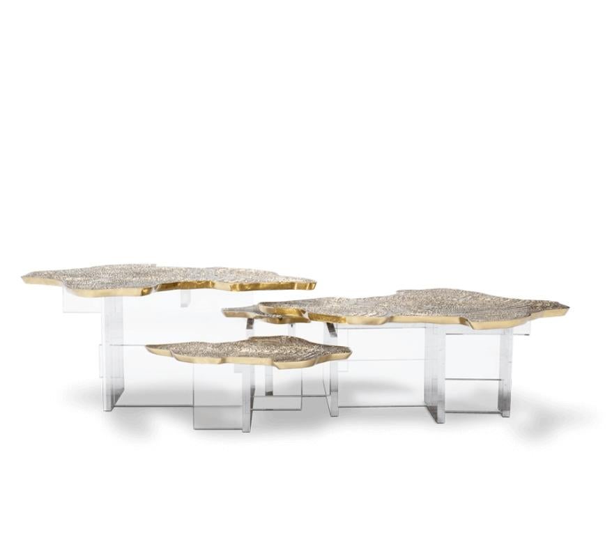 Monet is a tribute to the renowned French painter behind the Impressionism movement, and artwork that turns into a contemporary coffee table with a modern design twist. Innovatively depicting nature, the Water Lillies series are gently brought to