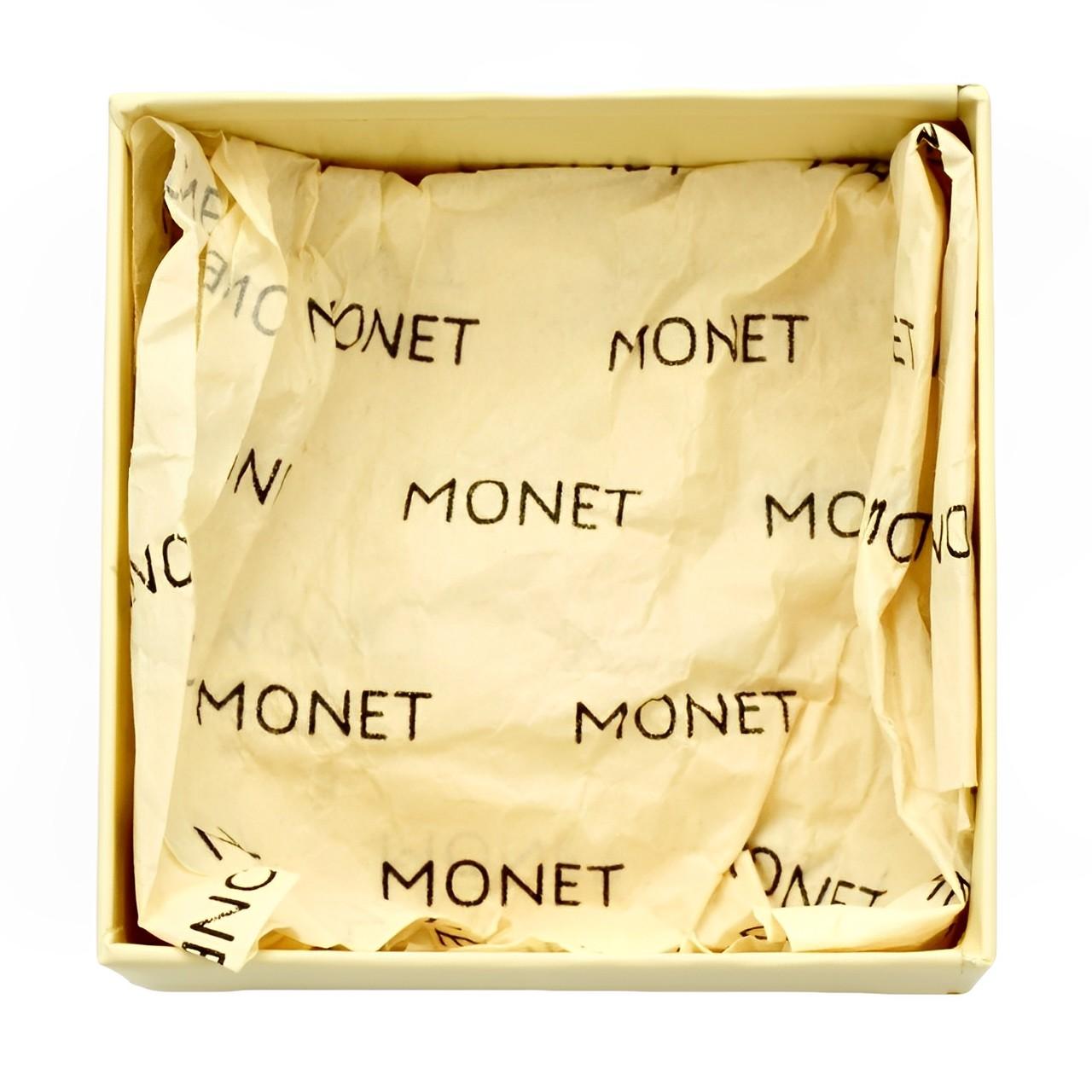 Monet - Bracelet à maillons en plaqué or et gros strass ovale transparent en vente 8