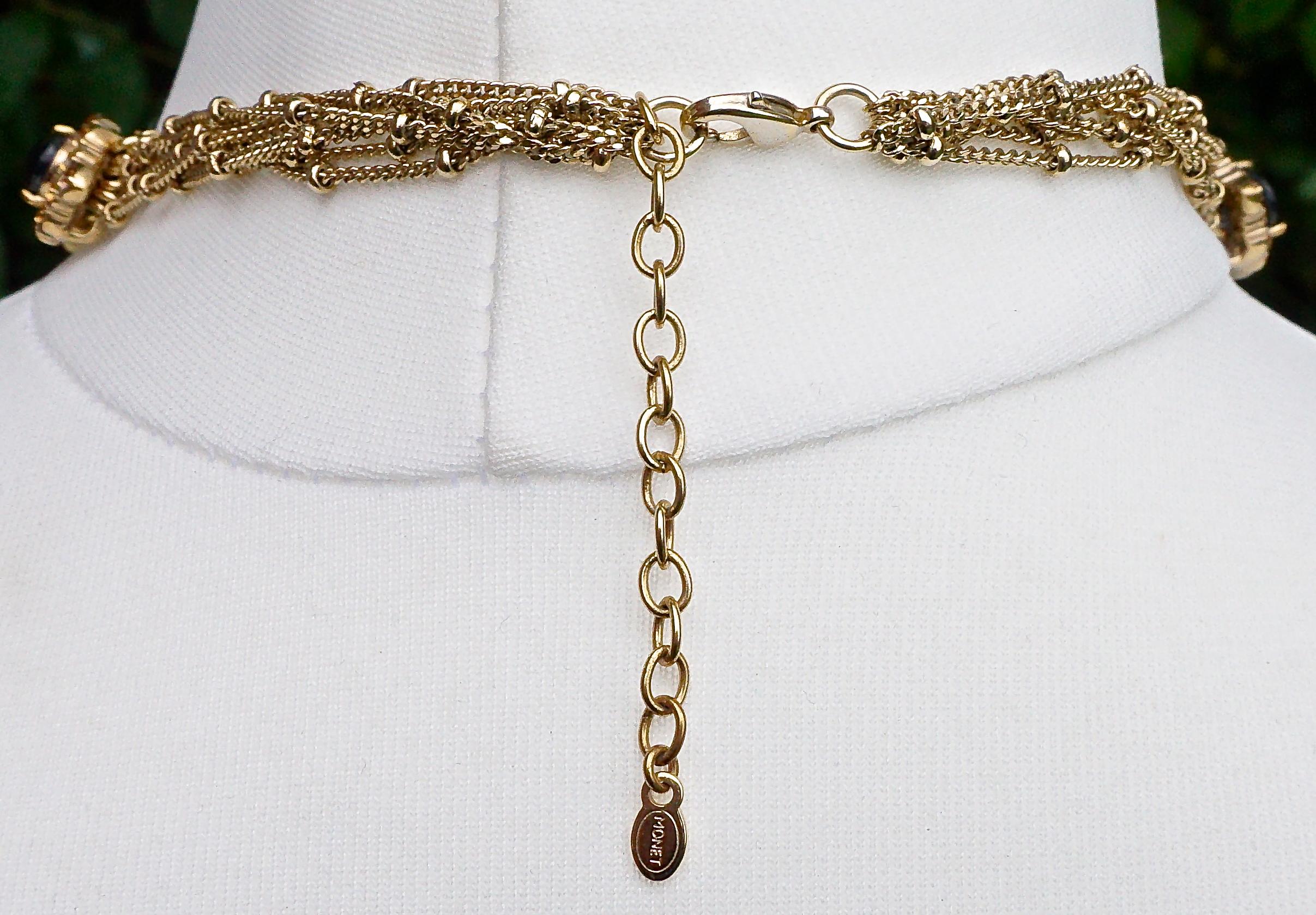 monet gold bead necklace