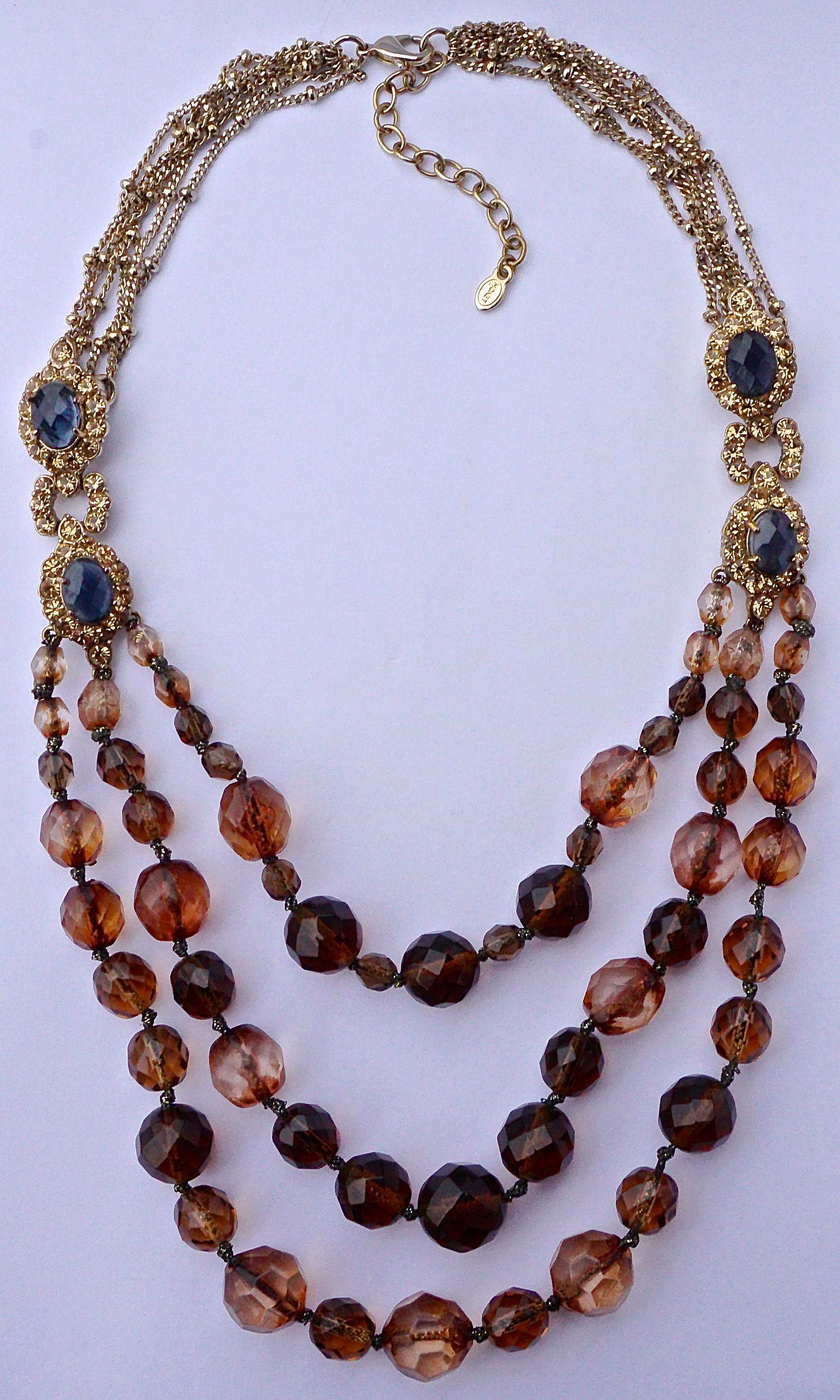 brown glass beads